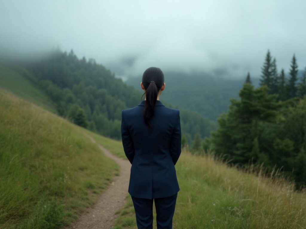 agency owner looking over chaotic forest, metaphor for seeing the path ahead