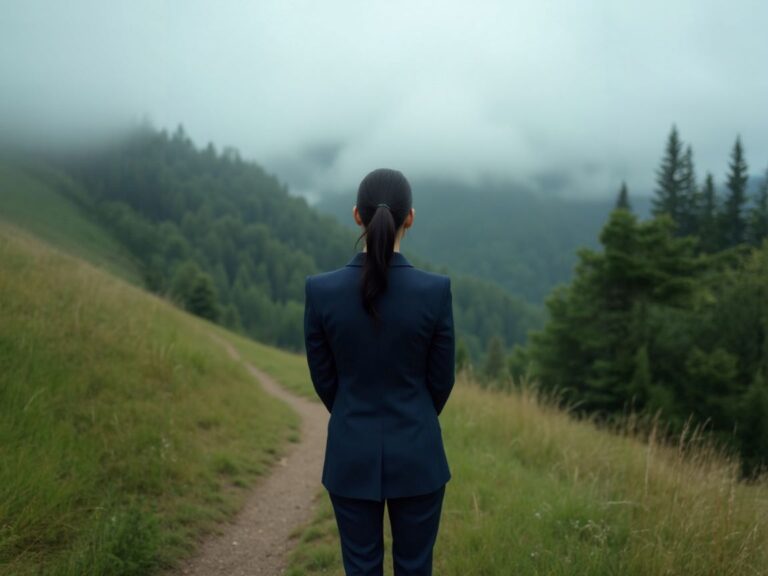 agency owner looking over chaotic forest, metaphor for seeing the path ahead